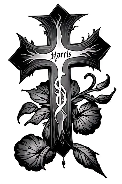 Harris Written Into A Cross
