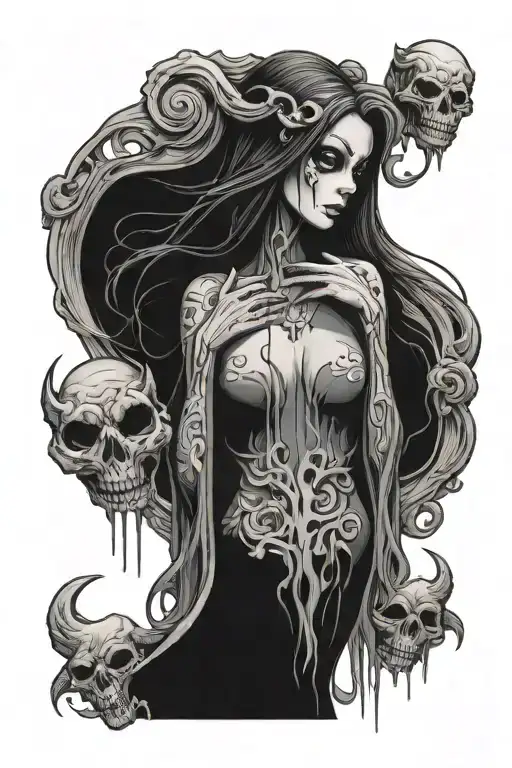 Spooky Ghost Feminine Demon