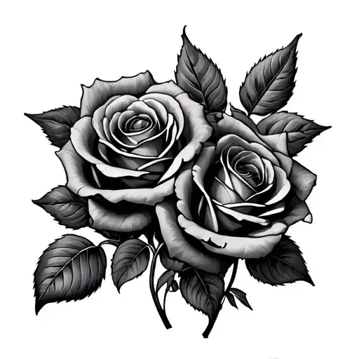 4 Roses Intertwined