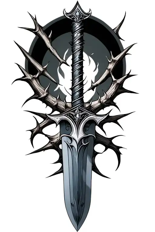 Thorny Long Sword With Angle