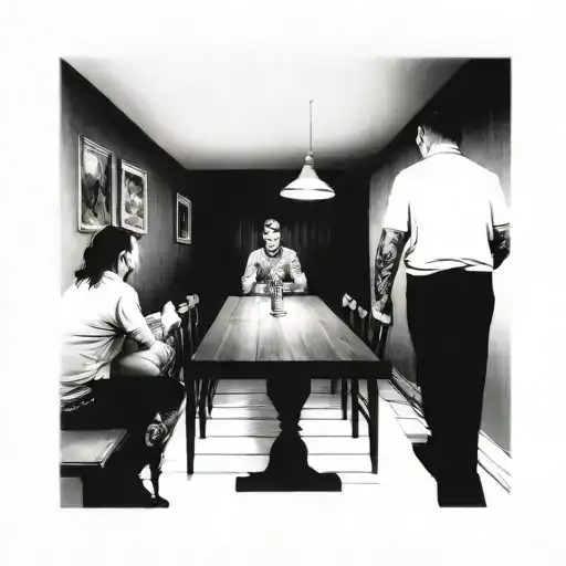 Long Table Going Off Into The Distance