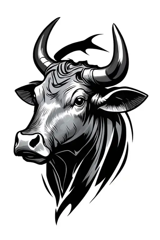 Black Bull Head Cyber Sigilism