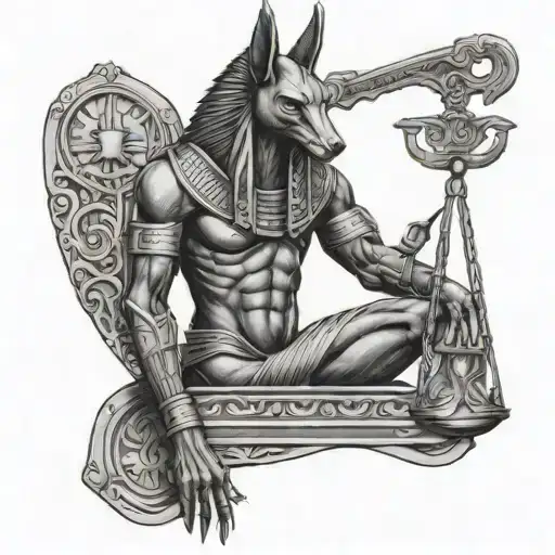 Anubis Holding A Scale