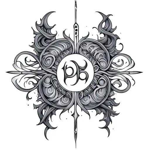 Triskelion Ogham Writing