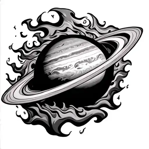 Jupiter With Fire Surrounded