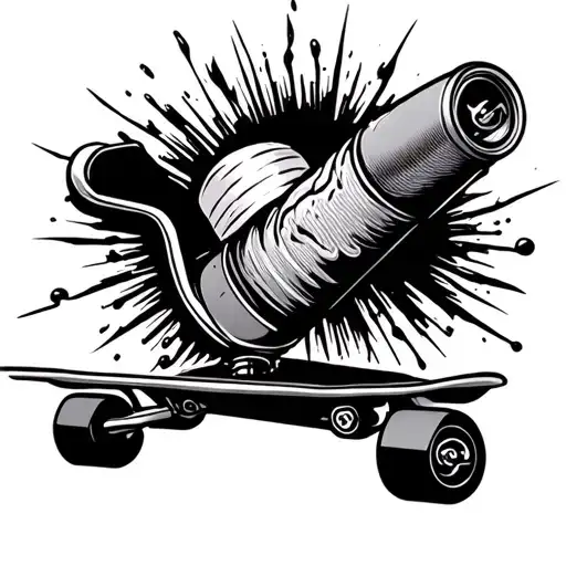 Spray Paint Can Skateboard