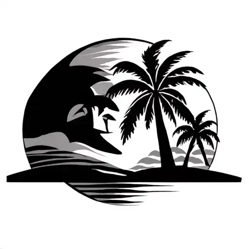 Florida State Online And Palm Tree And Sun