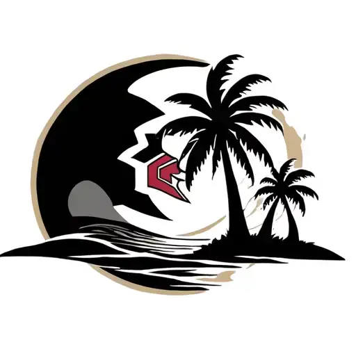 Florida State Online And Palm Tree And Sun