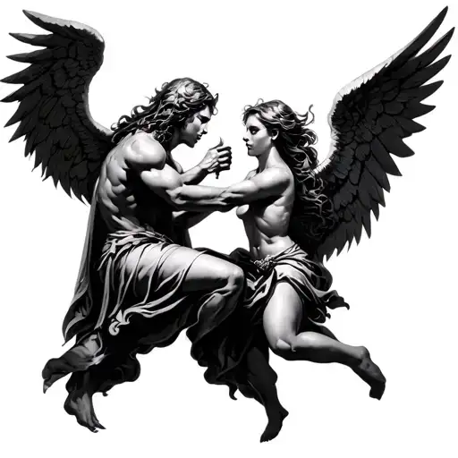 Angels Fighting Demons