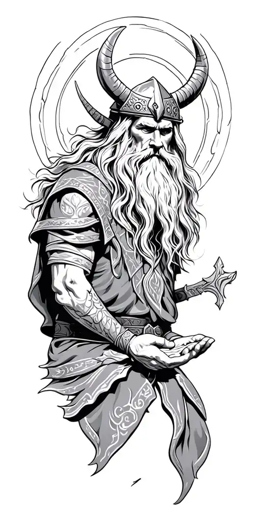 Viking Warrior Meditating