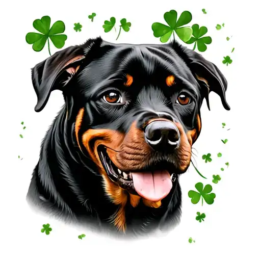 Rottweiler Four Leaf Clover