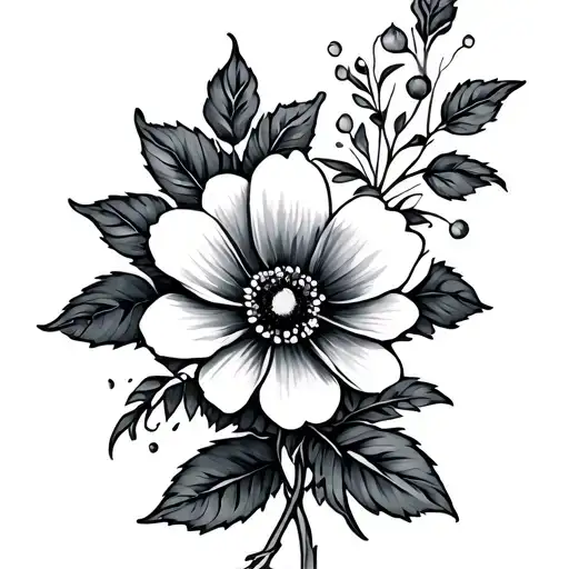 Flower Wrist Tattoo Colour