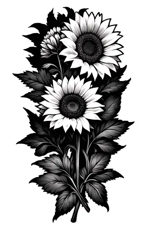 Bluebonnets And Sunflowers