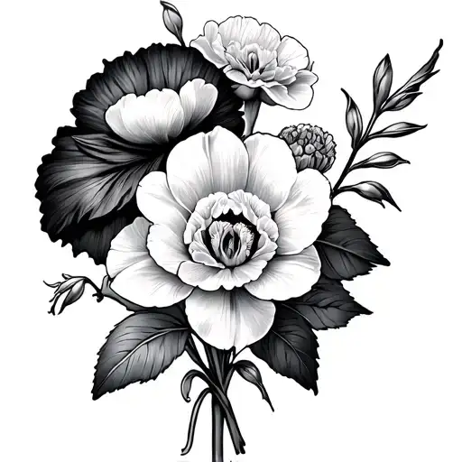 Narciss Flower & Carnation Bouquet
