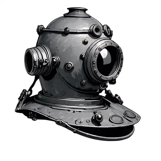 Old Diving Helmet Merged