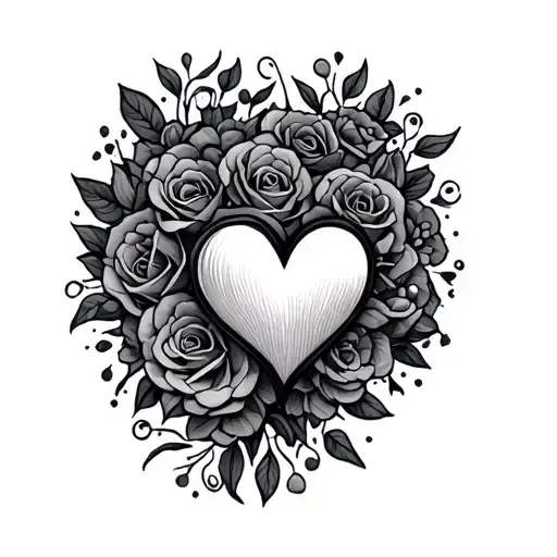 Mom Tatto With A Heart Shape