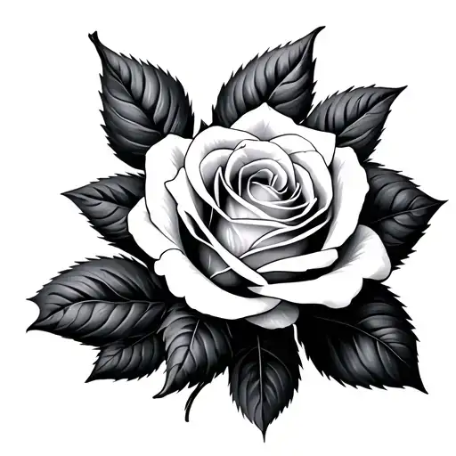 Black And White Roses