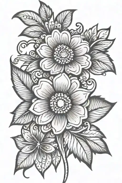 Simple Folk Art Flower
