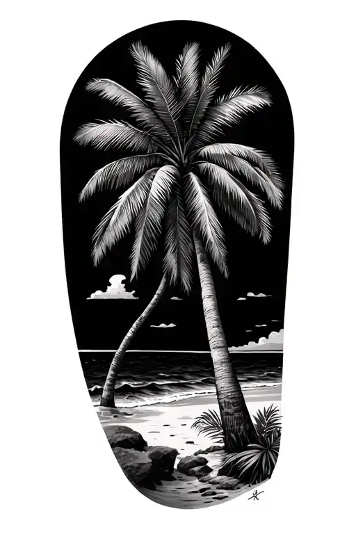 Beach Palm Tree