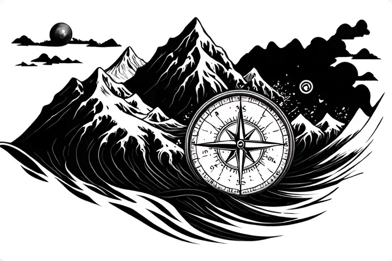 Compass Wave Mountain