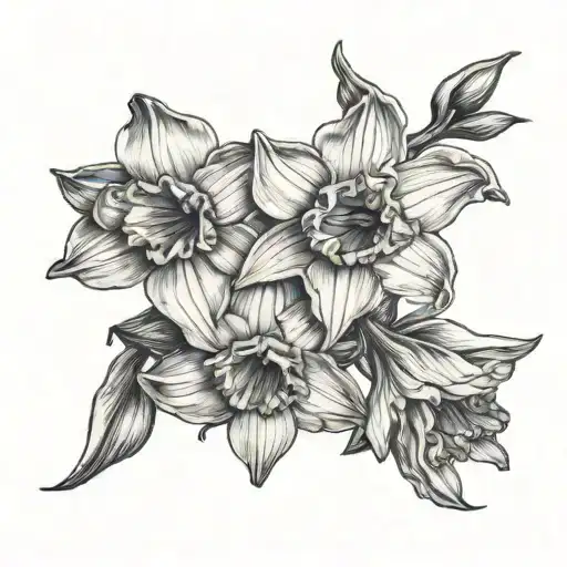 2 Narcissus Flowers