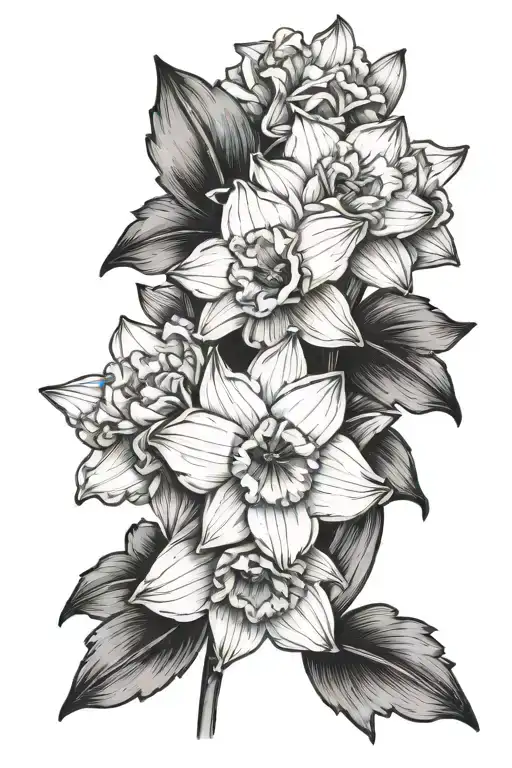 2 Narcissus Flowers