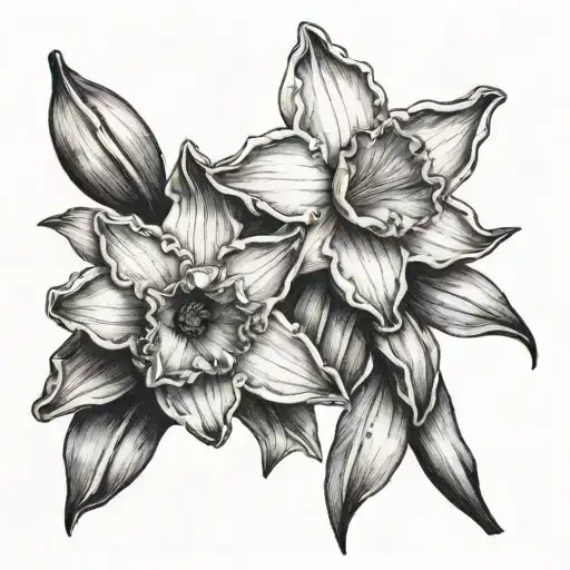 2 Narcissus Flowers