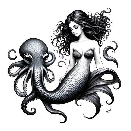 Mermaid And Octopus