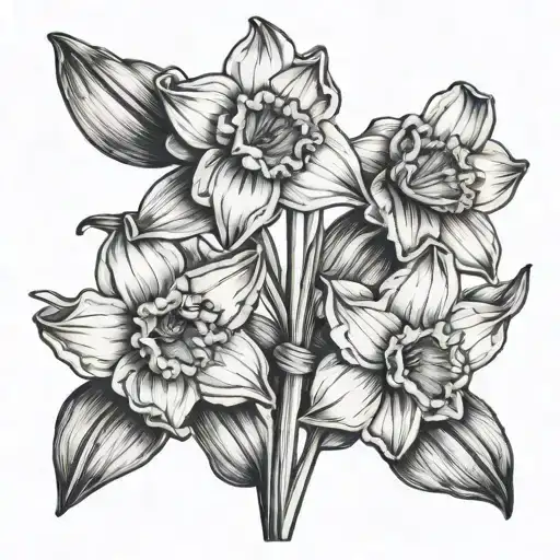 2 Narcissus Flowers
