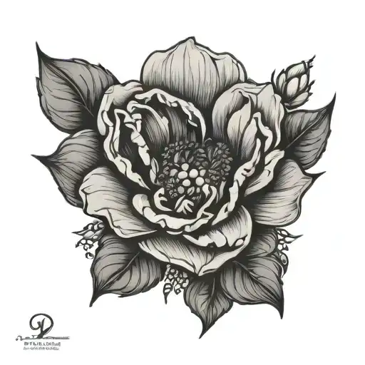 January Birth Flower With June Birth Flower With I Love You In Between