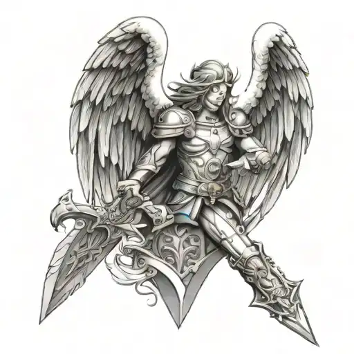 Arch Angel With Sword And Shield