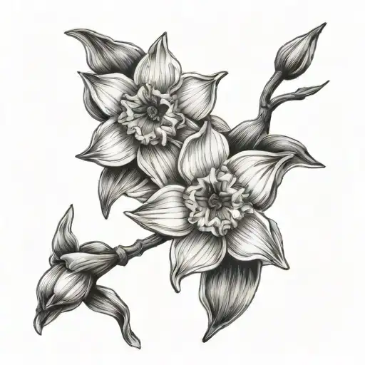 2 Narcissus Flowers