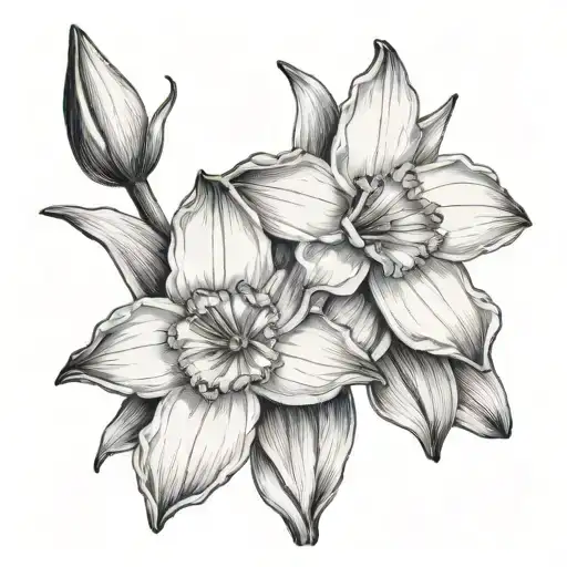 2 Narcissus Flowers