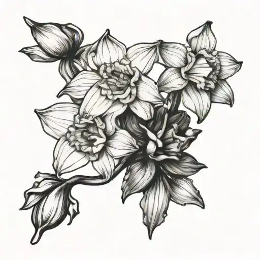 2 Narcissus Flowers