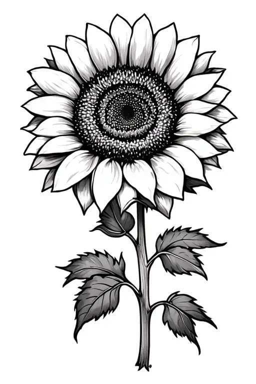 Sunflower With A And The Stem Says Lynn Marie Small No Leaves