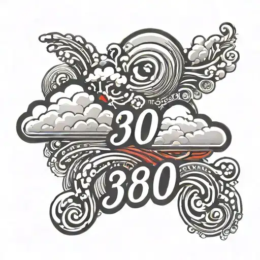 Cloud On The Background With A Big Font Saying 3900 In Red Color