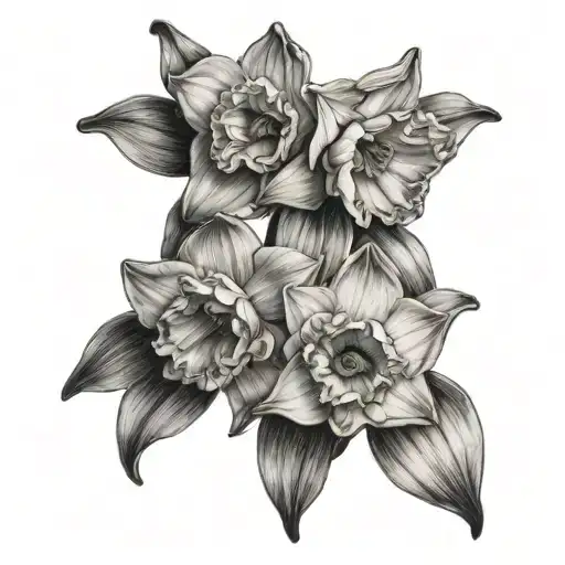 2 Narcissus Flowers