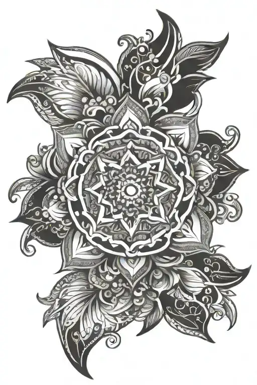 Mandala Design Incorporating Elements
