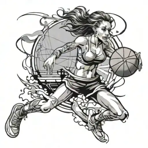 A Bikini Girl Playing Basketball With Bikini And G String