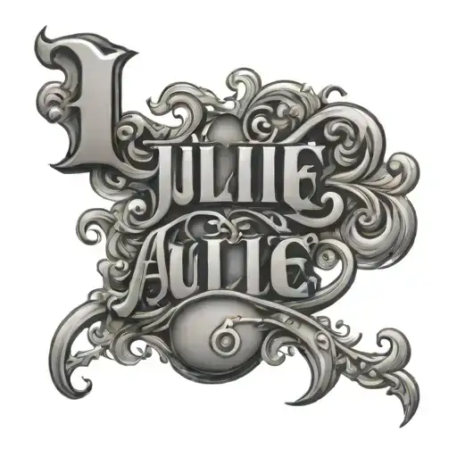 Julie Name With An Appealing Font And Artistic Side Resembling Latin Youth