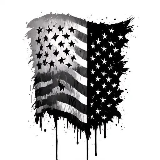 Minimalistic American Flag