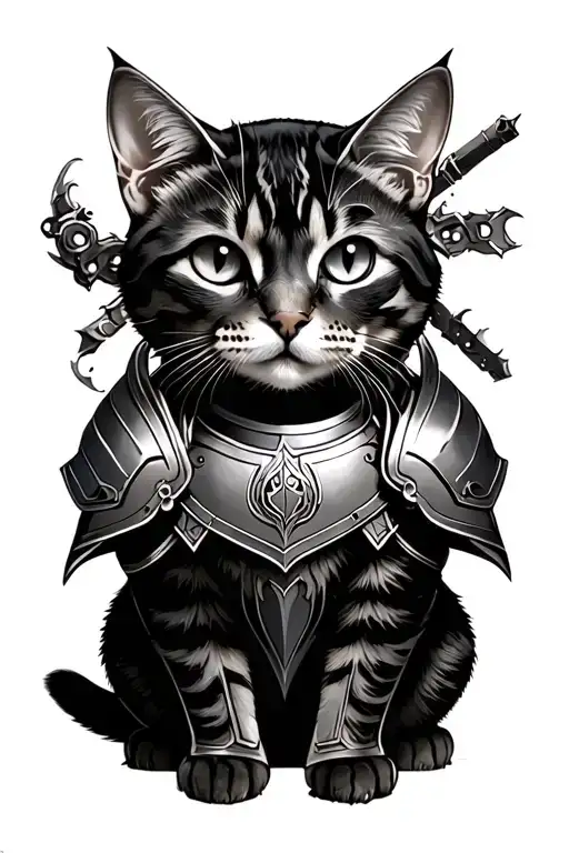 Cat With An Armor Full Body