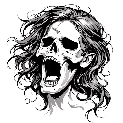 Kintusgi Woman Screaming Skull