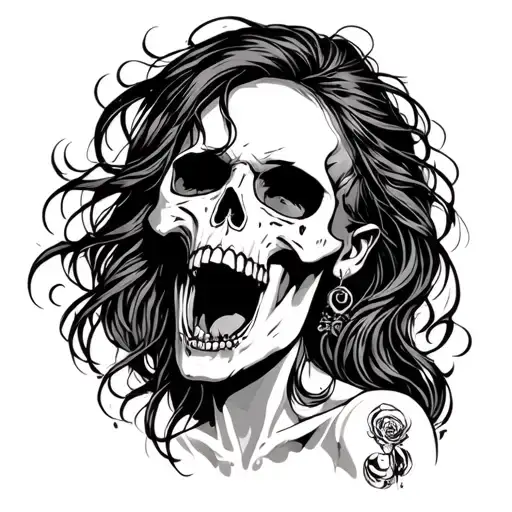 Kintusgi Woman Screaming Skull