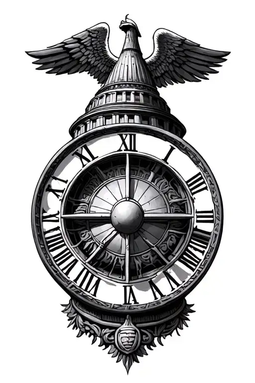 Colisium With Roman Numerals Representing