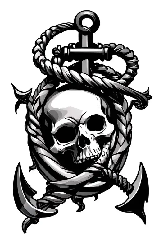 Skull Anchor Intertwined