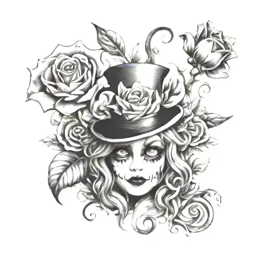 Flowers With Faces Similar To Tim Burton's Alice In Wonderland