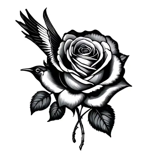 Bird And Rose