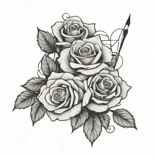 Roses And Heartbeat Line