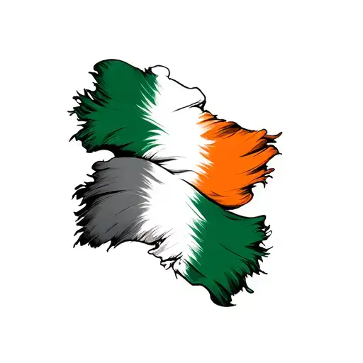 Ireland Flag Intertwined